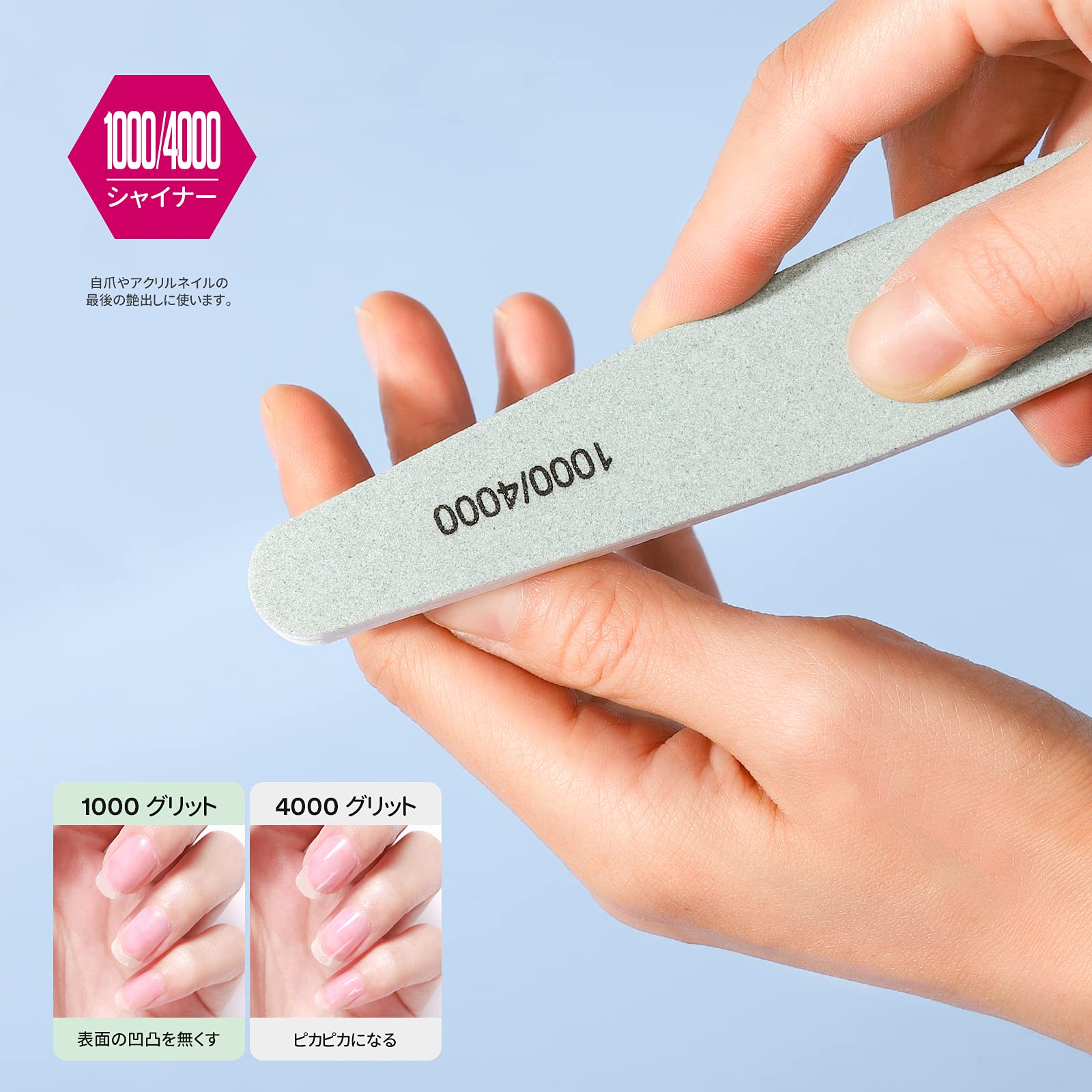 Amazon.co.jp: Teenitor ネイルファイルセット プロネイルバッファー